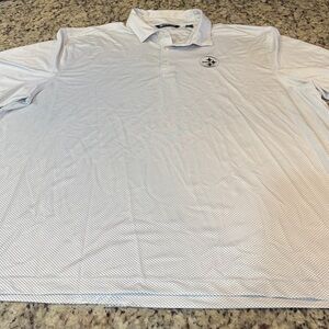 Cutter & Buck White Polo Shirt with Subtle Pattern